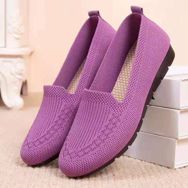 Women Casual Light Flat Breathable Mesh Summer knitted Shoes
