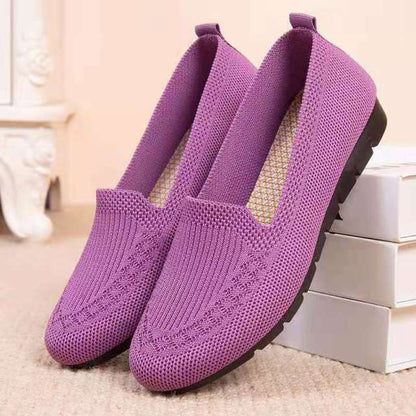 Women Casual Light Flat Breathable Mesh Summer knitted Shoes