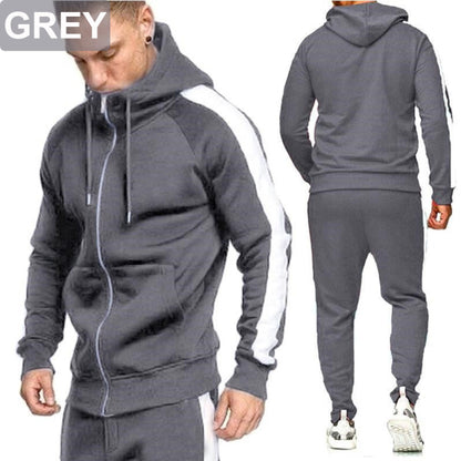 Men Hoodies+Joggers Running Sports Wear Set