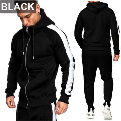 Men Hoodies+Joggers Running Sports Wear Set