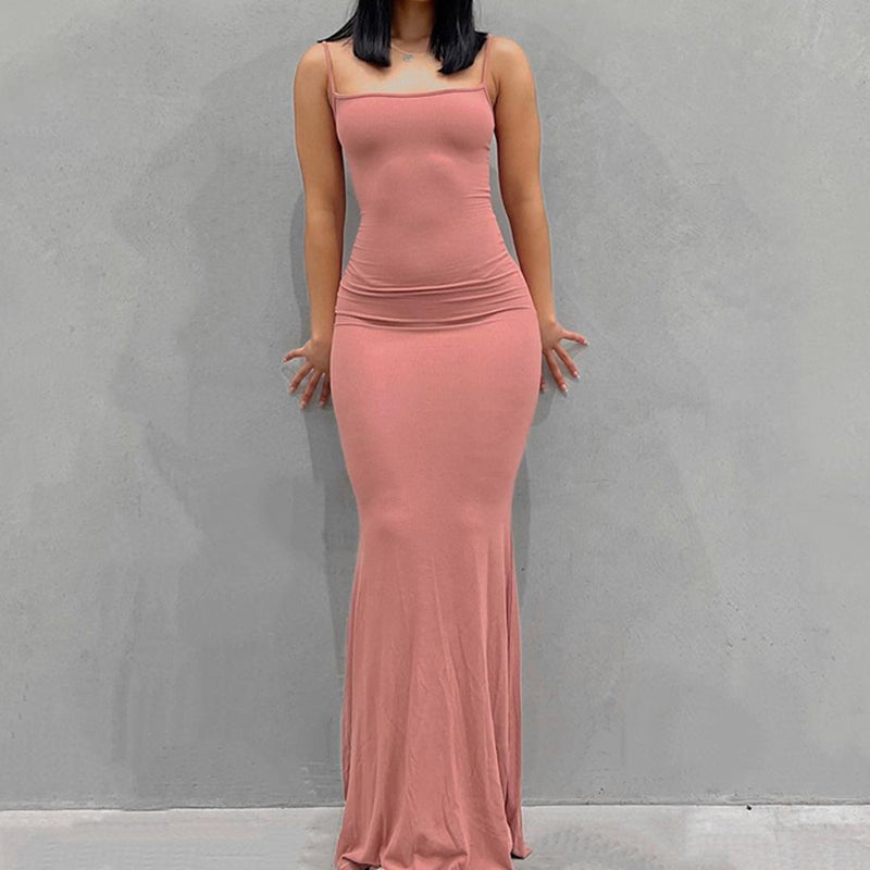 Women Sleeveless Backless Maxi Dress