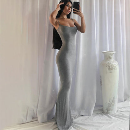 Women Sleeveless Backless Maxi Dress