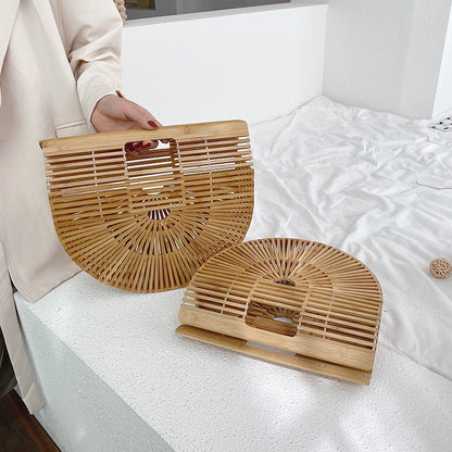 Women Elegant Weave Tote Handbag