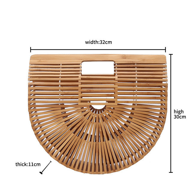 Women Elegant Weave Tote Handbag