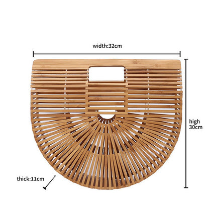 Women Elegant Weave Tote Handbag