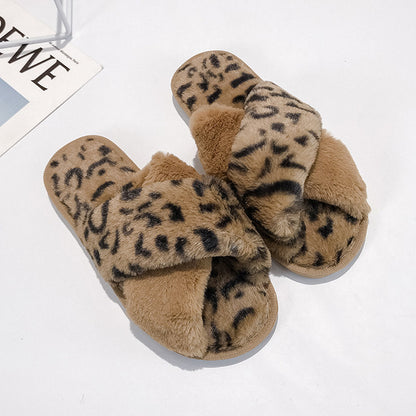 Women Faux Fur Fashion Warm Slippers