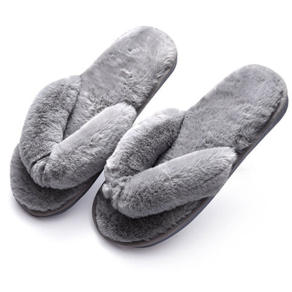 Women Faux Fur Fashion Warm Slippers