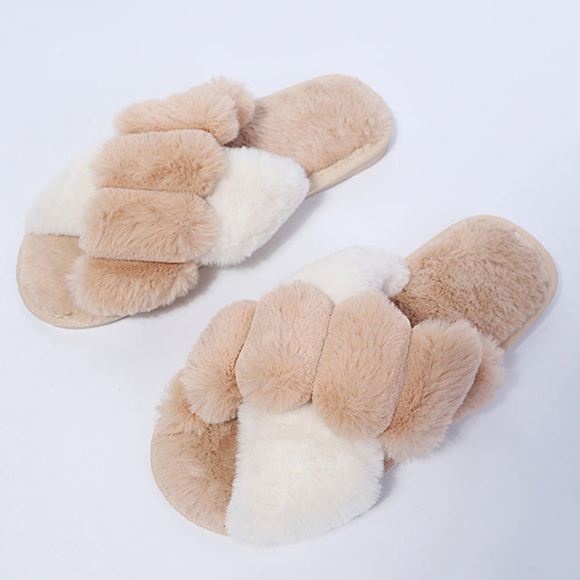 Women Faux Fur Fashion Warm Slippers