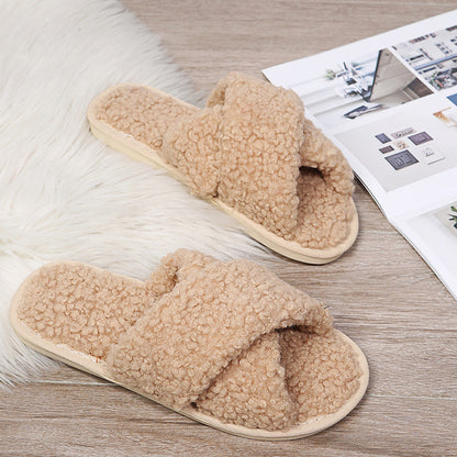 Women Faux Fur Fashion Warm Slippers