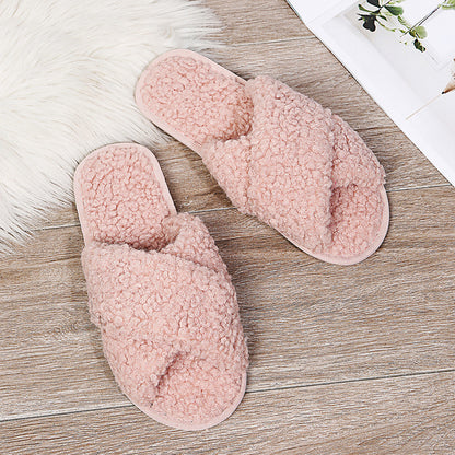 Women Faux Fur Fashion Warm Slippers