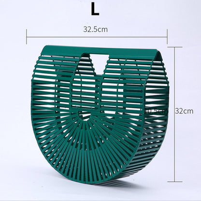 Women Elegant Weave Tote Handbag