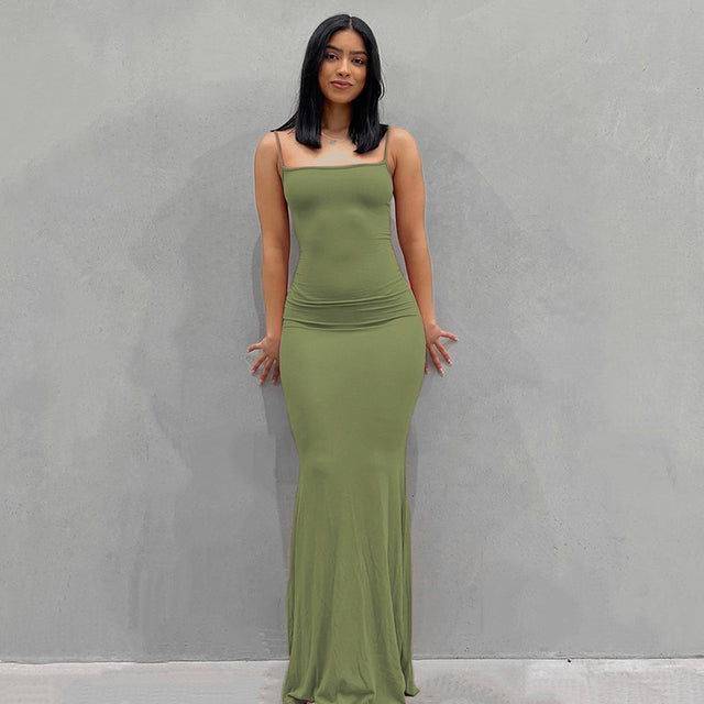 Women Sleeveless Backless Maxi Dress