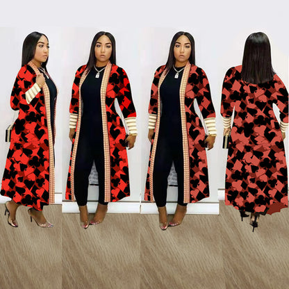 Women Long Sleeve Cardigan Cloak African Clothing