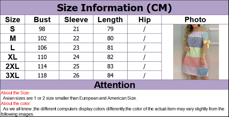 Women Off Shoulder Mini Short Sleeve Bow Dress