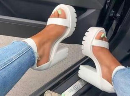New Thick High-Heel Wedges Sandals