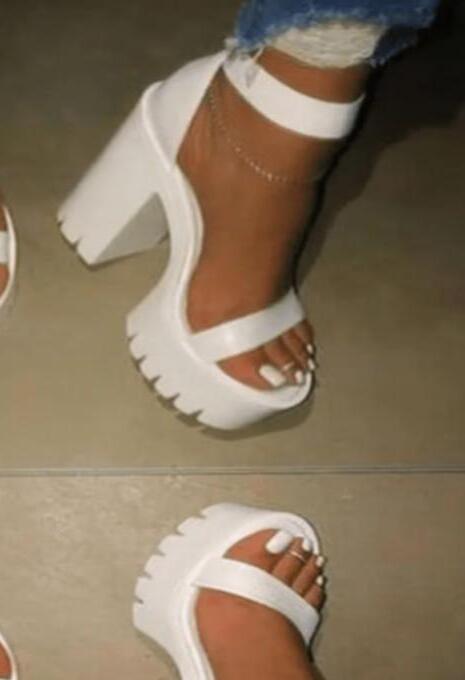 New Thick High-Heel Wedges Sandals