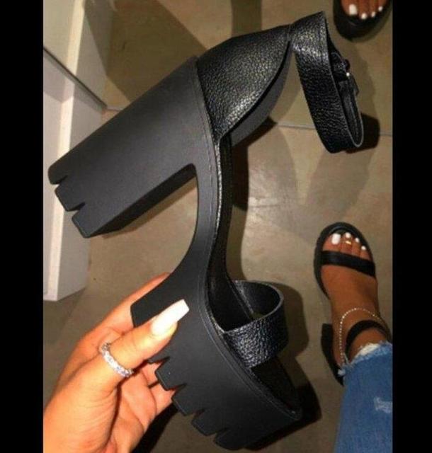 New Thick High-Heel Wedges Sandals