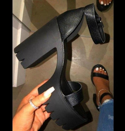 New Thick High-Heel Wedges Sandals
